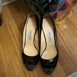 Jimmy Choo peep toe pumps
